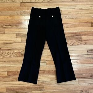 J. Crew Delaney Kick-out cropped black sweater pants size medium